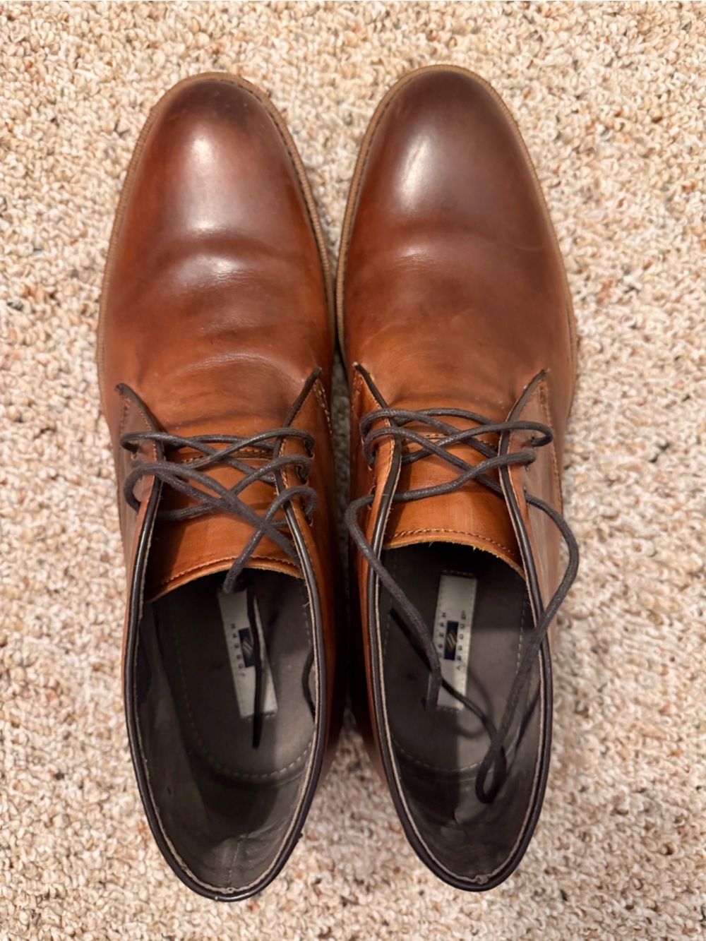 Joseph Abboud Brown Leather Chukka Boots